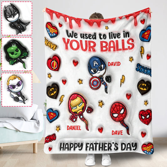 Happy Father's Day - Personalized Marvelous Universe Blanket