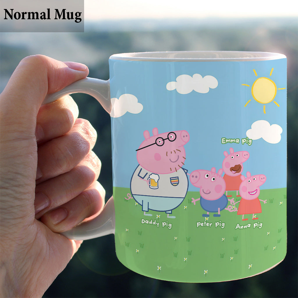 Daddy Pig - Personalized Pink Pig Mug