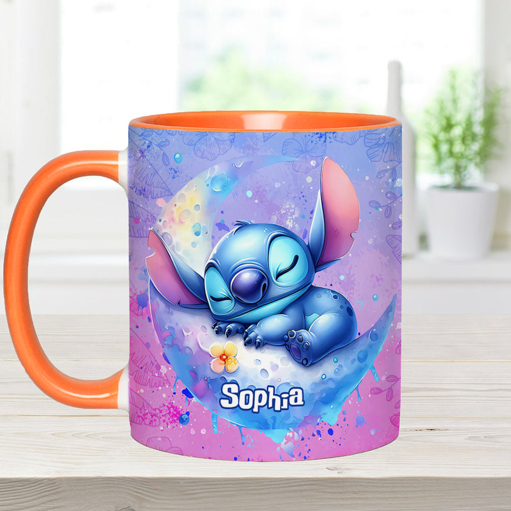 Sleepy Moon - Personalized Ohana Accent Mug