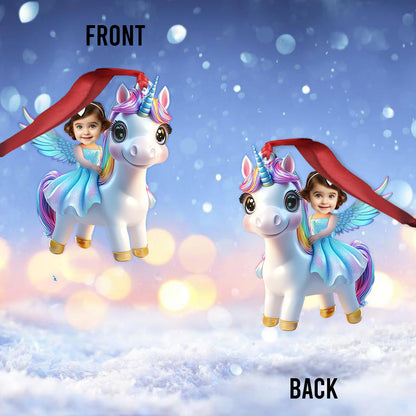 Unicorn - Personalized Kid Custom Shaped Ornament