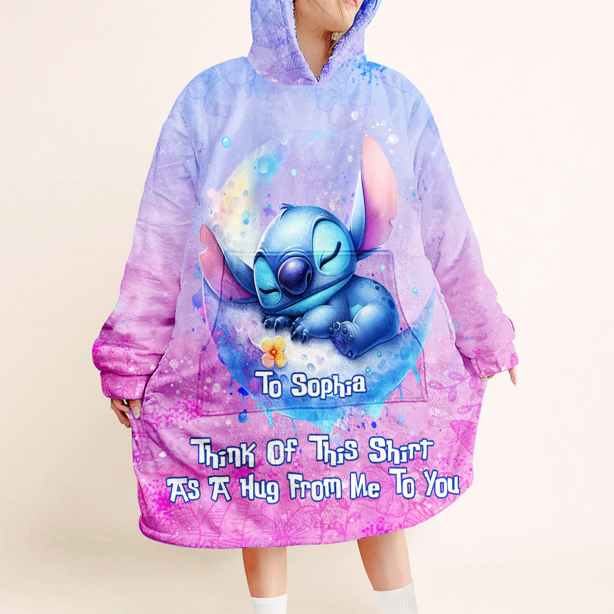 A Hug From Me To You - Personalized Ohana Blanket Hoodie