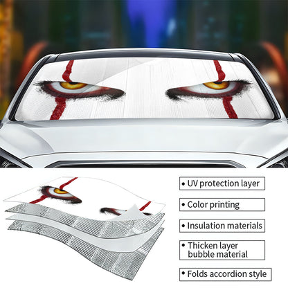 Scary Eyes - Car Sunshade