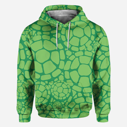 Turtley Awesome Father - Personalized Green Turtles All Over Shirt