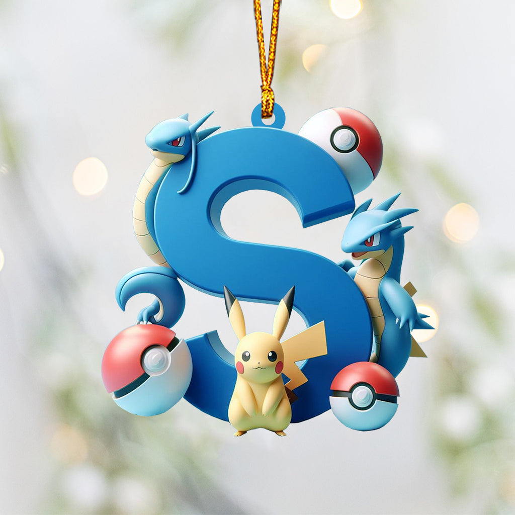 Cute Monster Letter - Personalized Monster Trainer Ornament