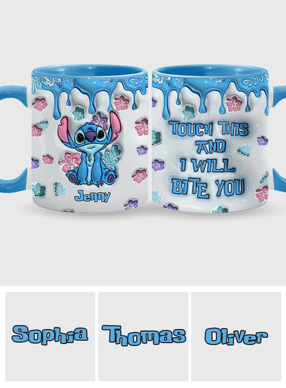 Touch Me And I Will Bite - Personalized Ohana Accent Mug