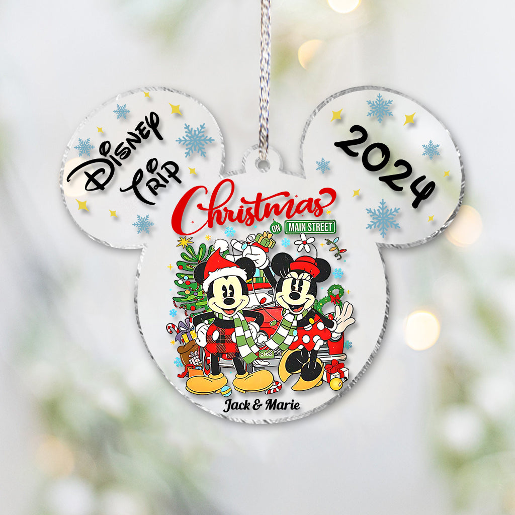 Disney Trip - Personalized Mouse Transparent Ornament