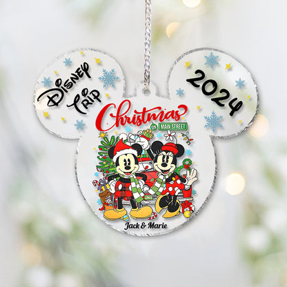 Disney Trip - Personalized Mouse Transparent Ornament