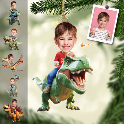 Dinosaurs - Personalized Kid Custom Shaped Ornament