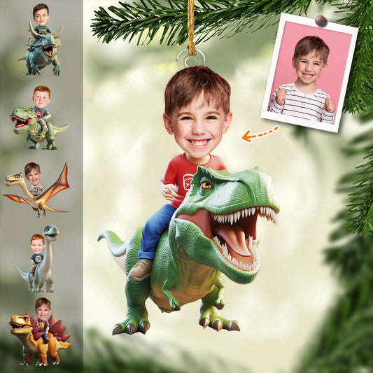 Dinosaurs - Personalized Kid Custom Shaped Ornament