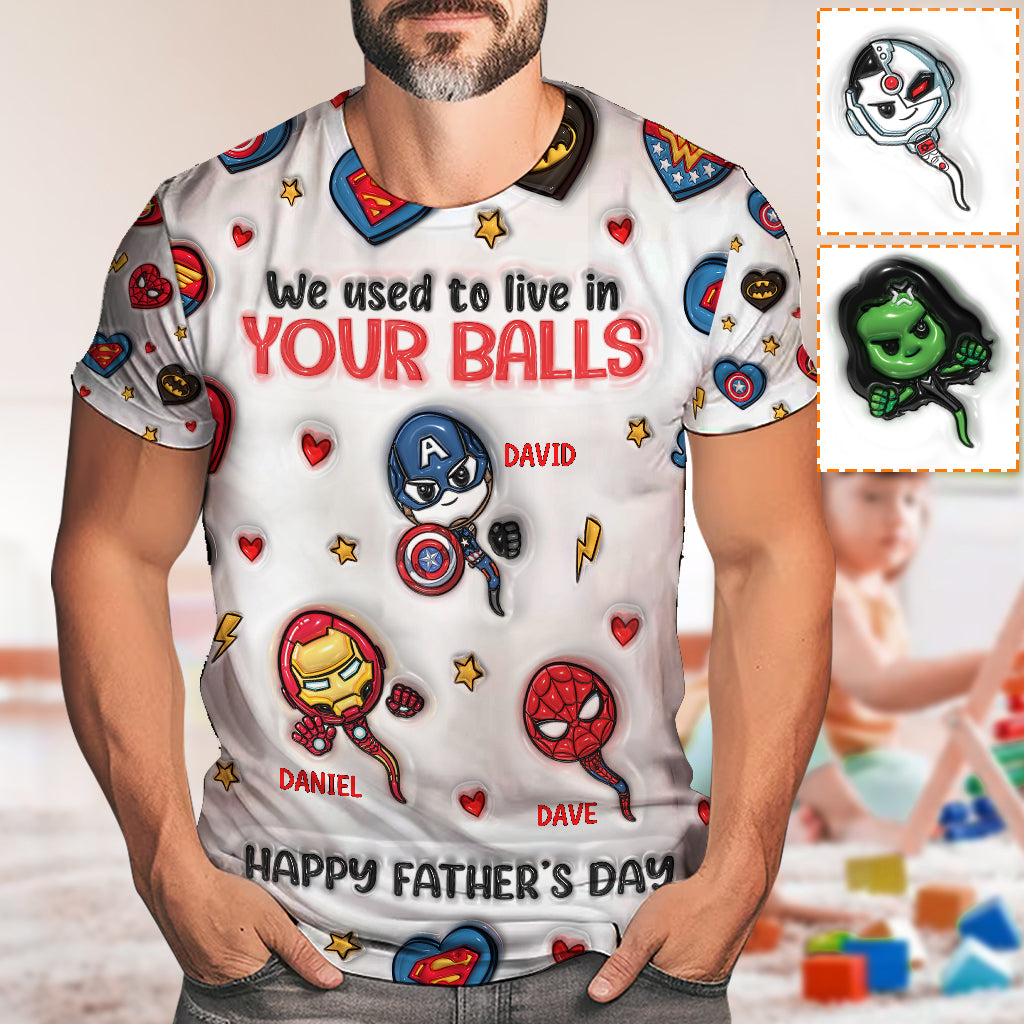 Happy Father's Day - Personalized Marvelous Universe All Over Shirt