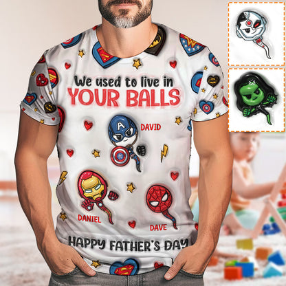 Happy Father's Day - Personalized Marvelous Universe All Over Shirt