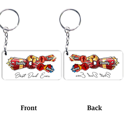 Daddy 's Team Daddy's Sidekicks - Personalized Father Keychain