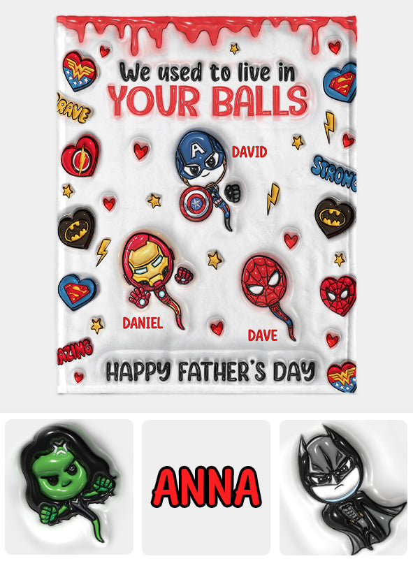 Happy Father's Day - Personalized Marvelous Universe Blanket