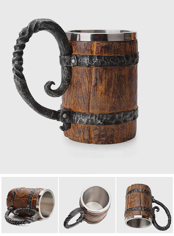 Viking Mug - Barrel Beer Mug