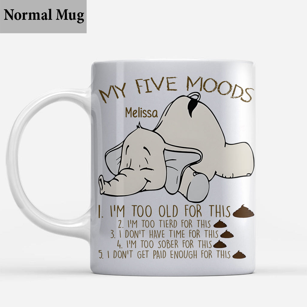 My Five Moods - Personalized Sarcasm Mug