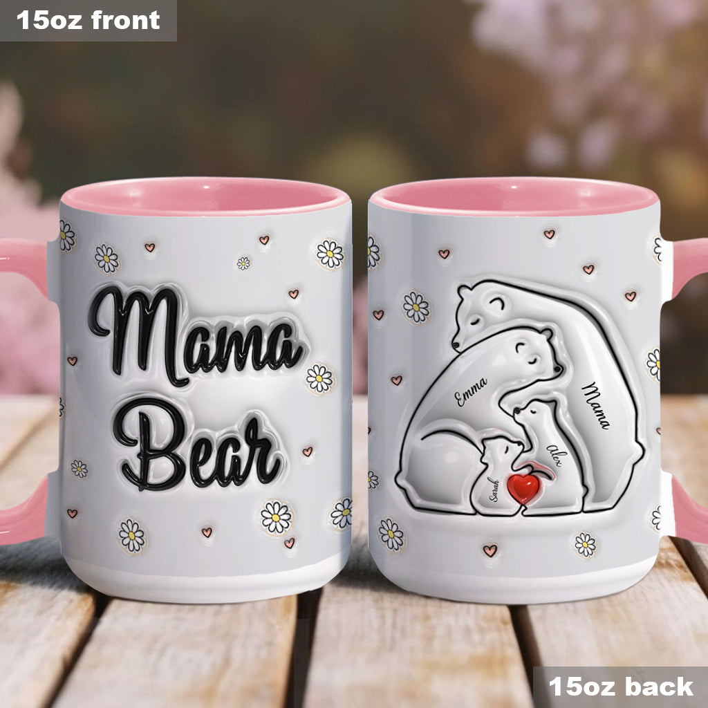Mama Bear Inflated - Personalized Mother Accent Mug