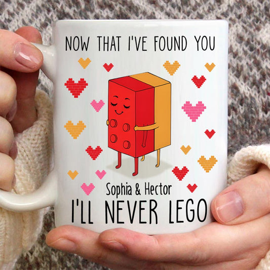 Hug Me And Never Let Go - Personalized Couple Mug
