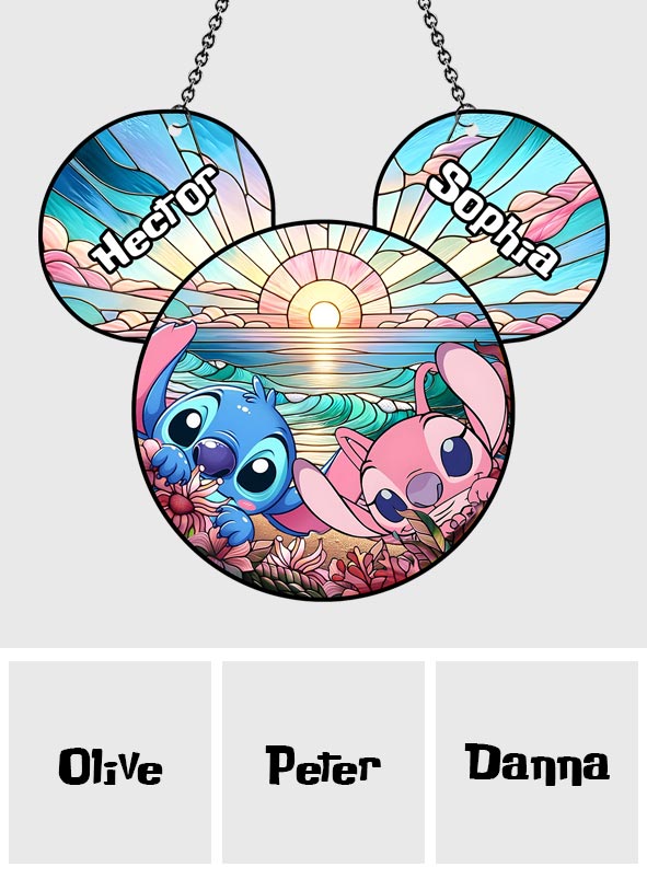 Beautiful Ohana - Personalized Ohana Window Hanging Suncatcher Ornament