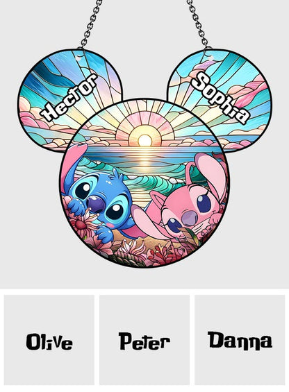 Beautiful Ohana - Personalized Ohana Window Hanging Suncatcher Ornament