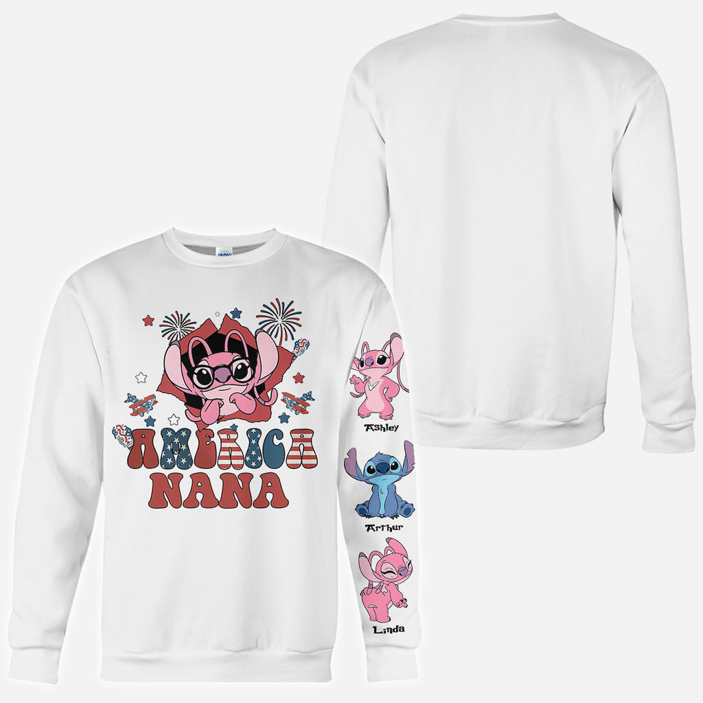 American Nana Any Title Vintage Retro Style - Personalized Grandma All Over Shirt