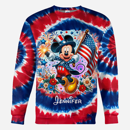 Cute Mouse 4th Of July - Personalized Mouse All Over Shirt