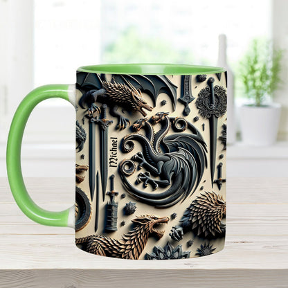 Iron House Crest - Personalized Thrones Game Accent Mug