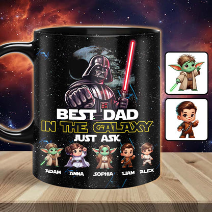 Best Dad In The Galaxy Fist Bump - Personalized The Force Mug