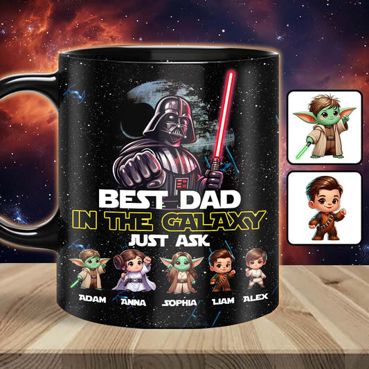 Best Dad In The Galaxy Fist Bump - Personalized The Force Mug