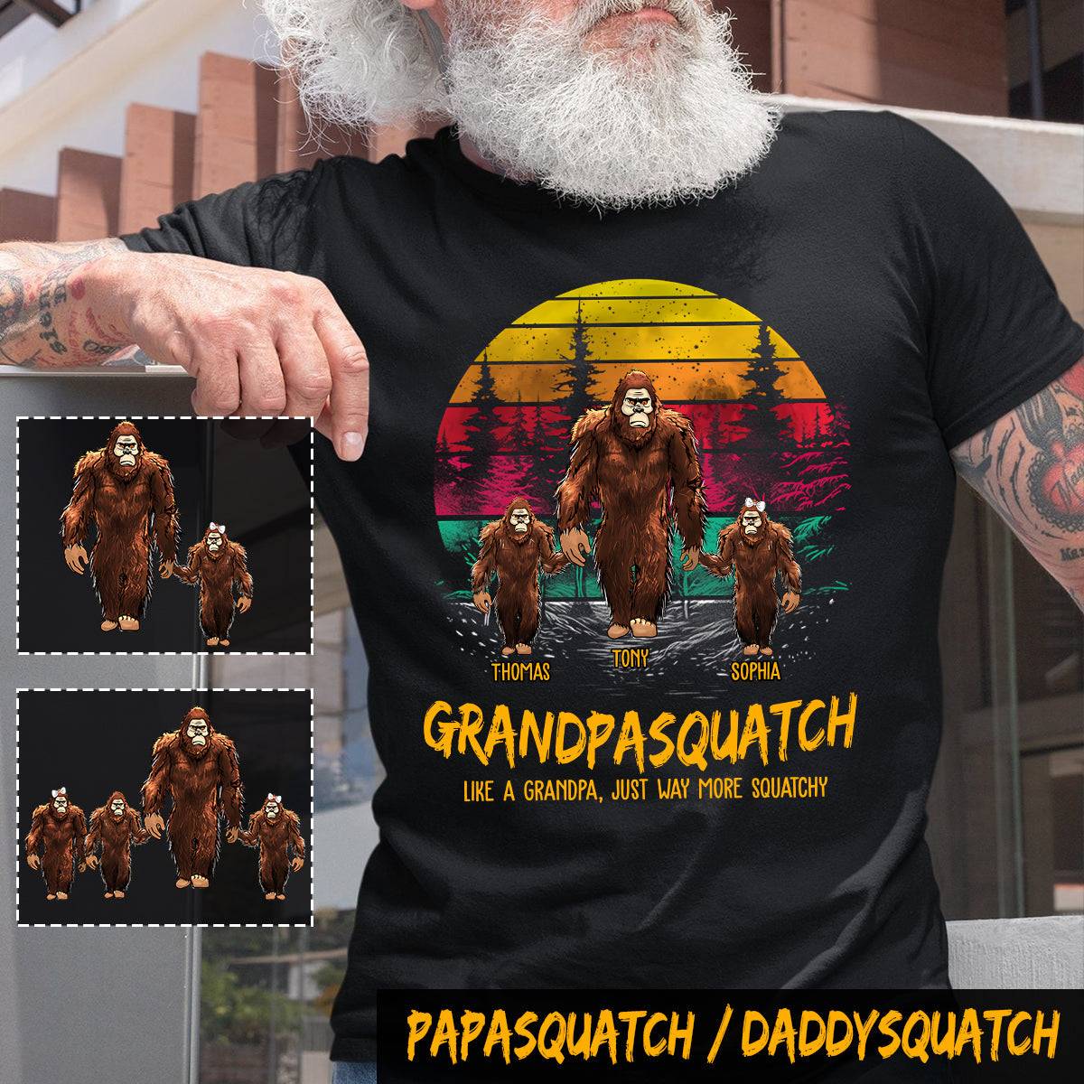 Papasquatch - Personalized Father T-shirt And Hoodie