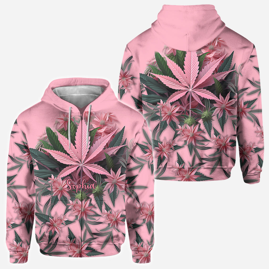 Pink Stoner Chick - Personalized Weed All Over Shirt