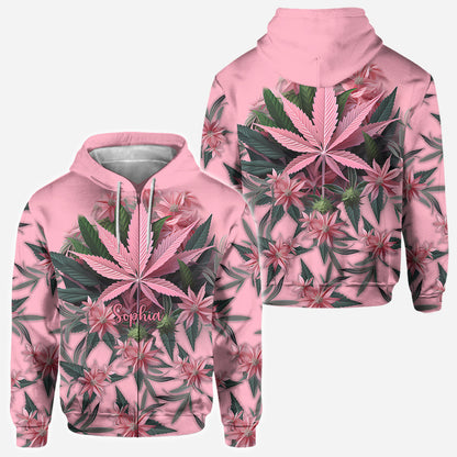 Pink Stoner Chick - Personalized Weed All Over Shirt