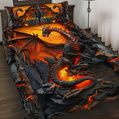 Love Dragons - Personalized Dragon Quilt Set