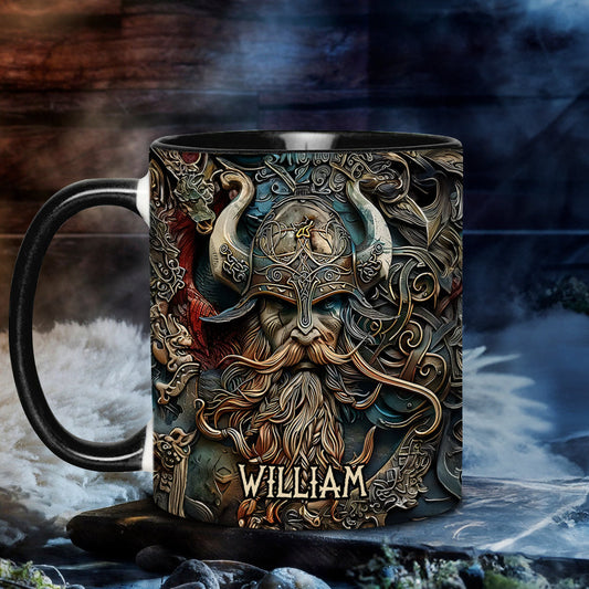 Vintage Viking Hero - Personalized Viking Accent Mug