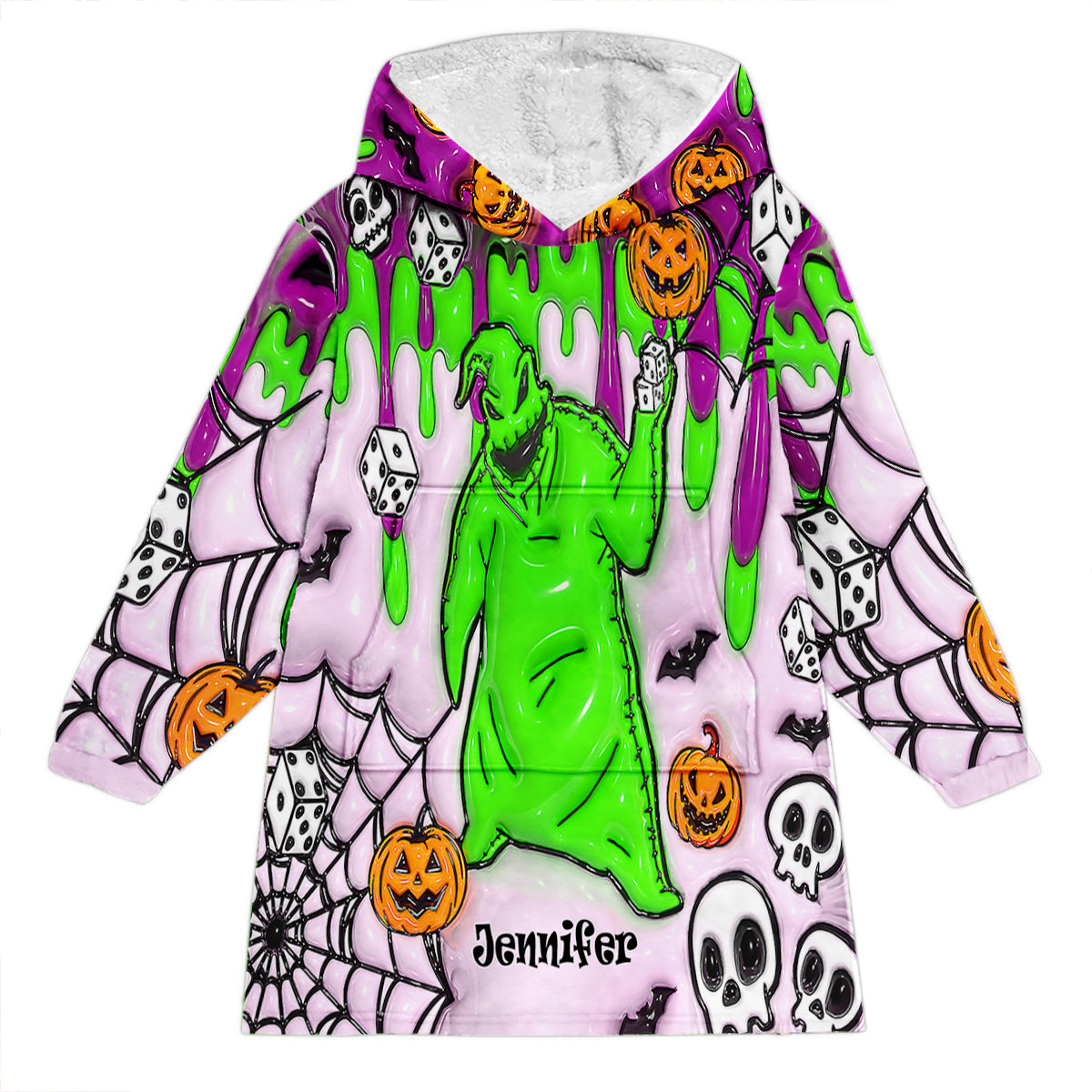 Let's Oogie Boogie - Personalized Blanket Hoodie