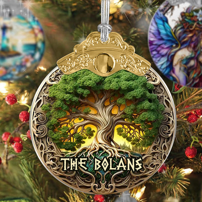 Tree Of Life Scandinavian Mythology Rustic Style - Personalized Irish Vintage Ornament