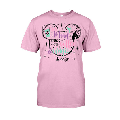 This Mom Runs On Coffee And Magic - Personalized Mouse T-shirt And Hoodie