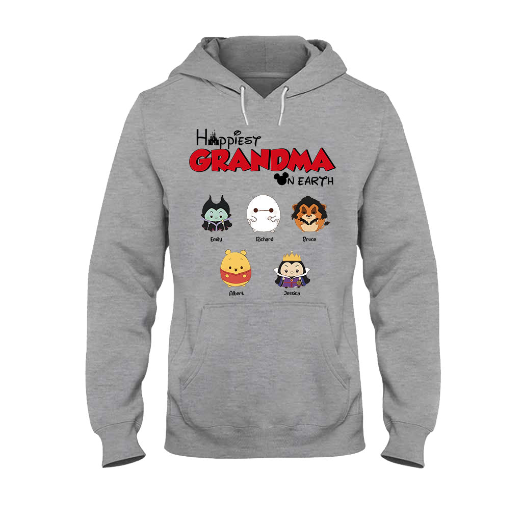 Happiest Grandma On Earth - Personalized Grandma T-shirt And Hoodie