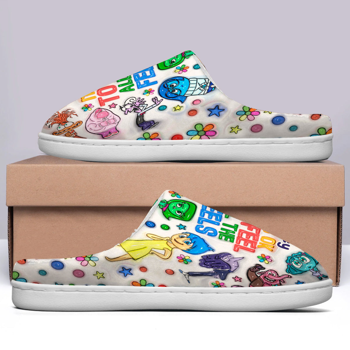 It's Ok To Feel All The Feels - Personalized Slippers