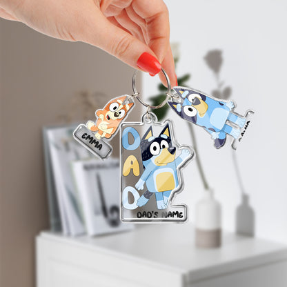 Best Dad Ever - Personalized Keychain with Charms