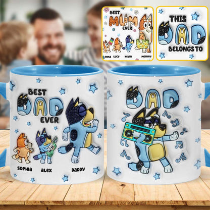 Best Dad Ever - Personalized Father Accent Mug