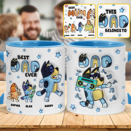 Best Dad Ever - Personalized Father Accent Mug