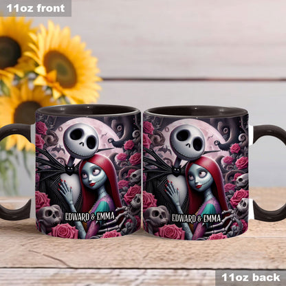 Nightmare Couple Personalized Names - Personalized Nightmare Accent Mug