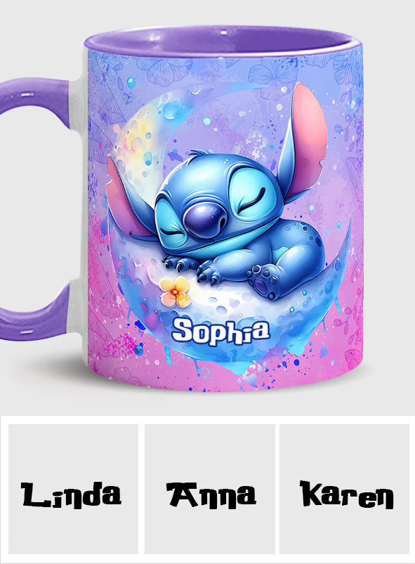Sleepy Moon - Personalized Ohana Accent Mug
