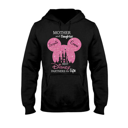 Mother And Daughter Best Partners For Life - Personalized Mouse T-shirt And Hoodie