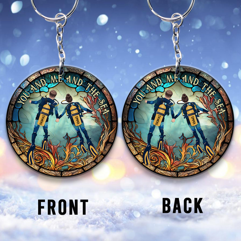 You & Me And The Sea - Personalized Scuba Diving Keychain