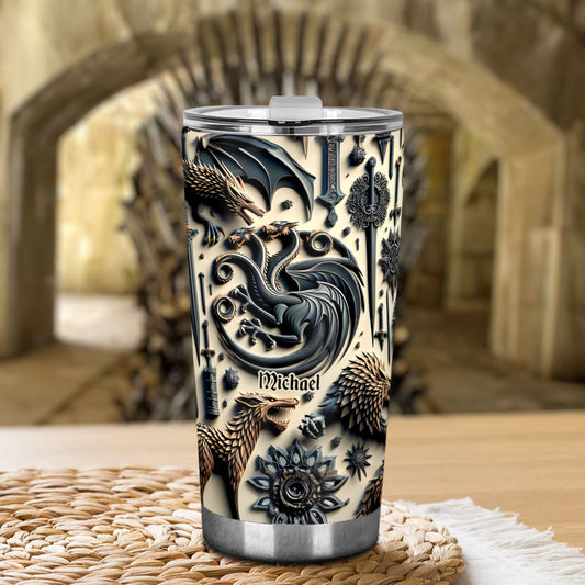 Iron House Crest - Personalized Thrones Game Tumbler
