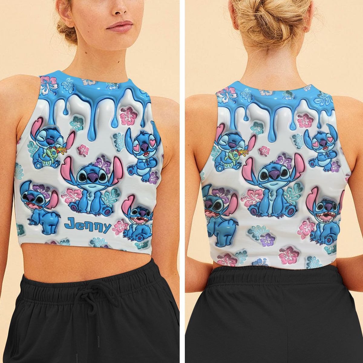 Ohana Forever - Personalized Ohana Crop Tank Top