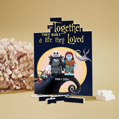 And So Toghether We Built The Life We Loved - Personalized Nightmare Vertical Rectangle Building Brick Blocks Printed On Both Sides