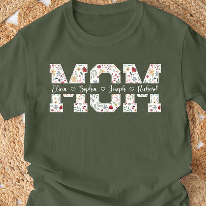 Flower Mom - Personalized Mother T-shirt And Hoodie