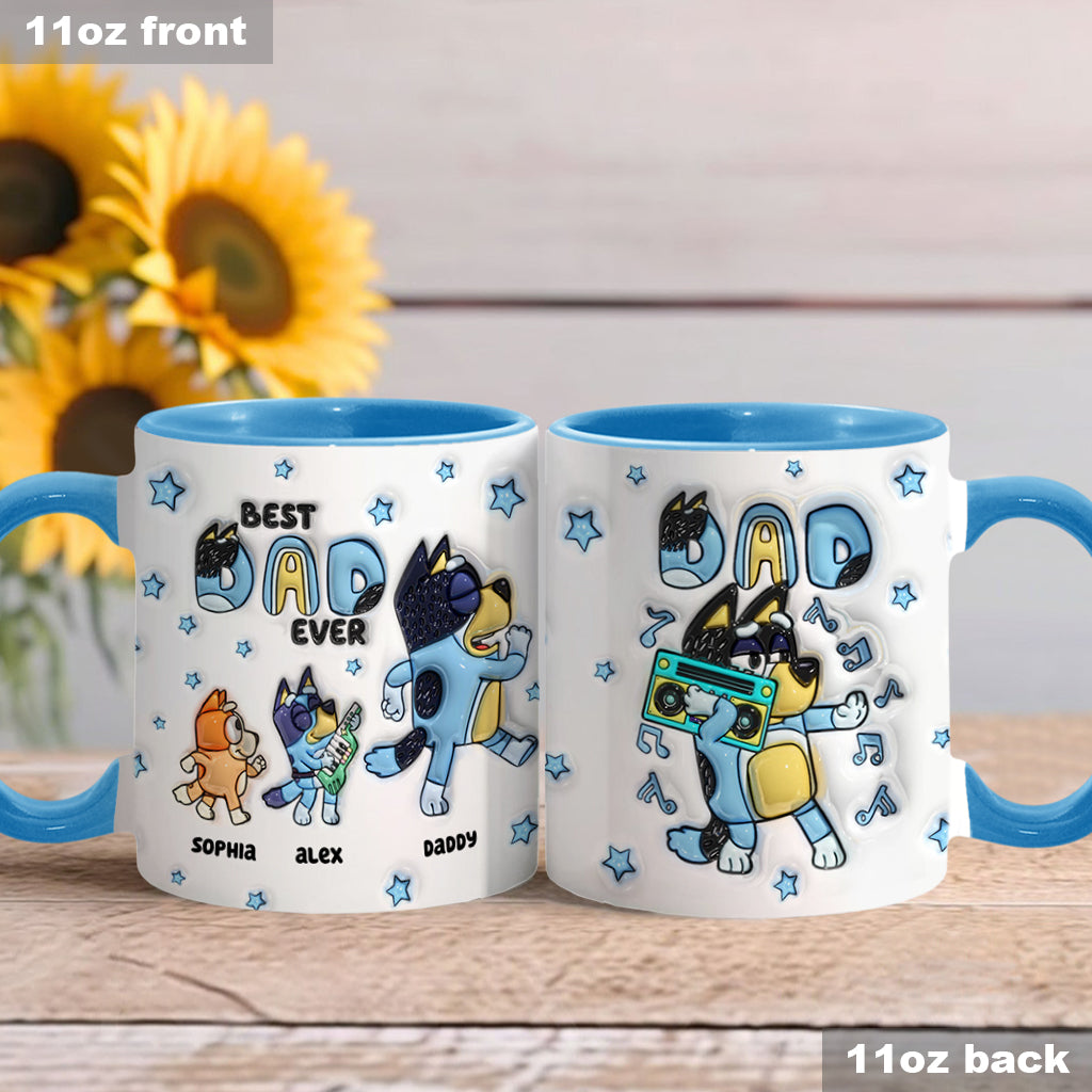 Best Dad Ever - Personalized Father Accent Mug